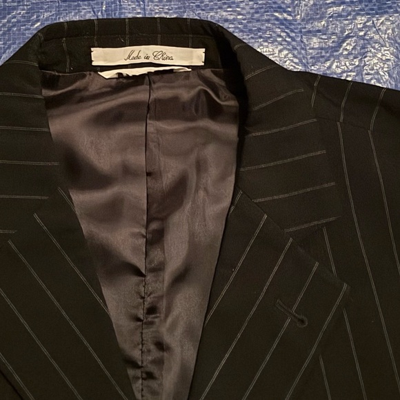Mauro Size 56R Charcoal Pinstripe Suit Jacket - Picture 8 of 13